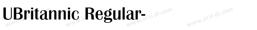 UBritannic Regular字体转换